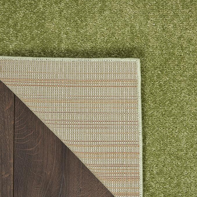 Nourison Essentials Indoor/Outdoor Green 10' x 14' Area Rug, Easy Cleaning, Non Shedding, Bed Room, Living Room, Dining Room, Backyard, Deck, Patio (10x14)