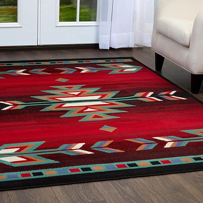 Home Dynamix Sagrada Southwest Area Rug 3x5 Black/Red/Ivory