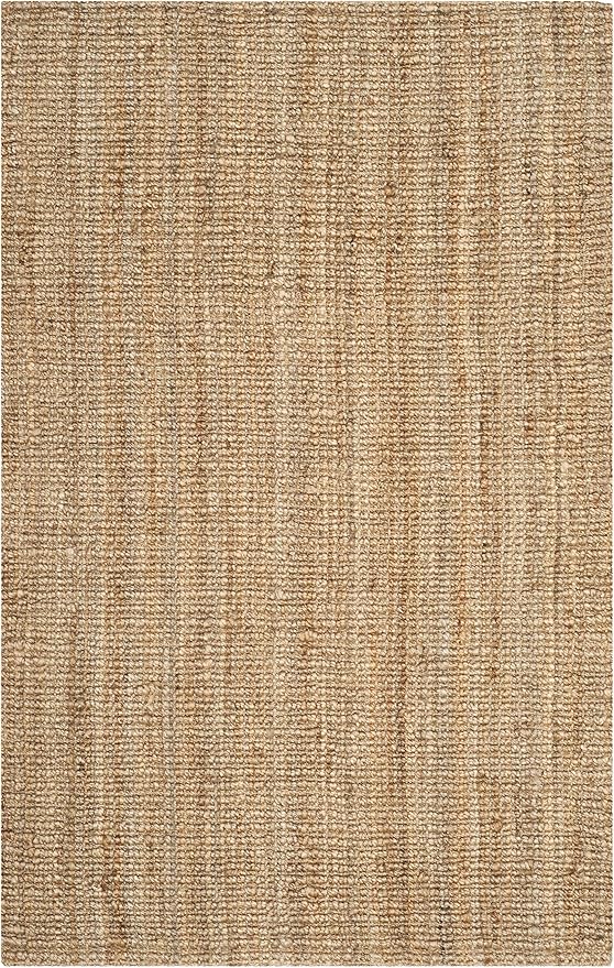 SAFAVIEH Natural Fiber Collection Accent Rug - 3' x 5', Natural, Handmade Chunky Textured Jute 0.75-inch Thick, Ideal for High Traffic Areas in Entryway, Living Room, Bedroom (NF447A)