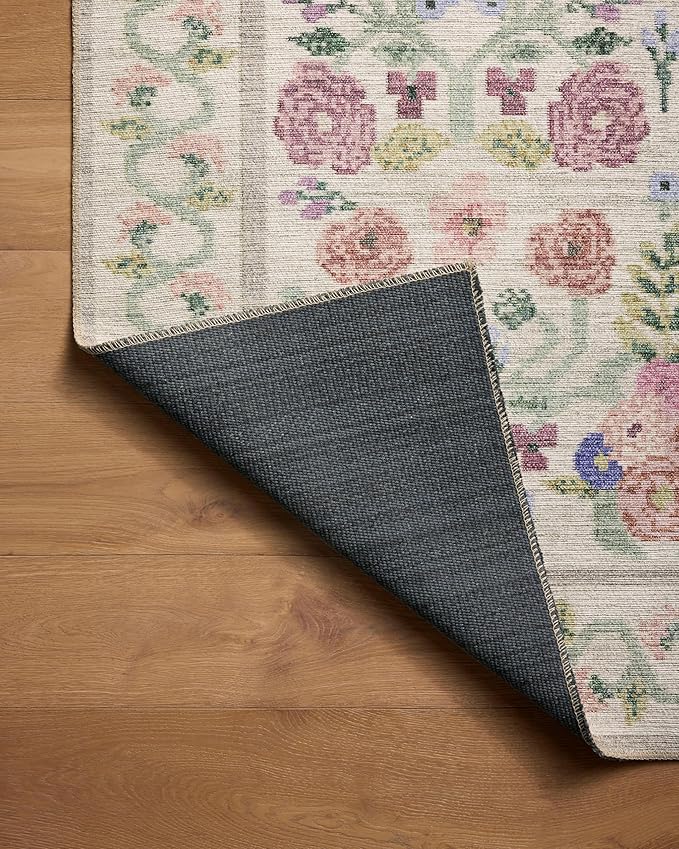 Loloi Rifle Paper Co. Rosa Collection RSA-01 Ivory 2'-0" x 5'-0" Accent Rug