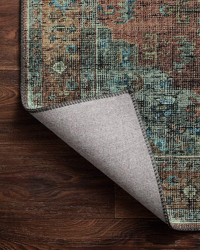 Loloi II Skye Collection SKY-07 Terracotta/Sky 2'-6" x 10'-0" Runner Rug