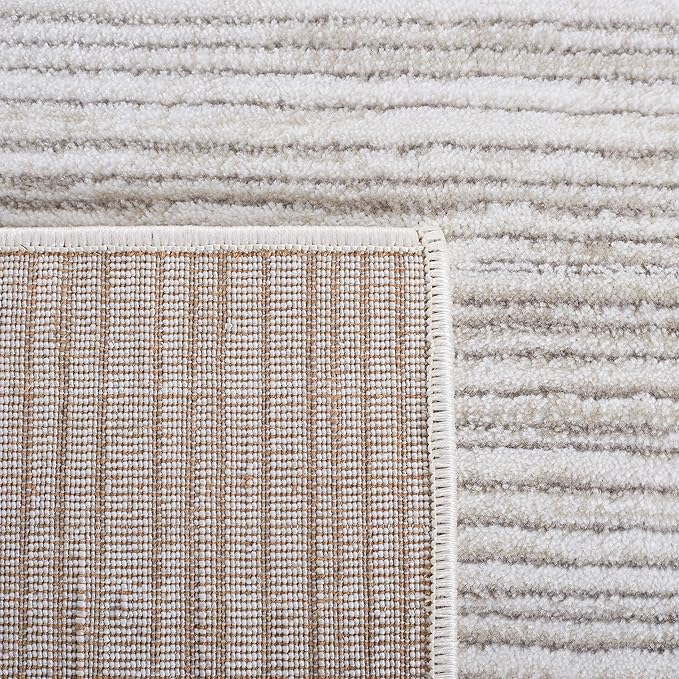 SAFAVIEH Vision Collection Runner Rug - 16' Runner, Ivory Grey, Contemporary Design, Stain Resistant, Ideal for High Traffic Areas in Hallway, Bathroom & Kitchen (VSN606K-216)