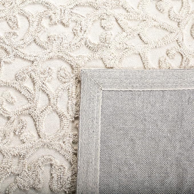SAFAVIEH Trace Collection Runner Rug - 2'3" x 12', Camel & Ivory, Handmade Wool, Ideal for High Traffic Areas in Living Room, Bedroom (TRC103E)