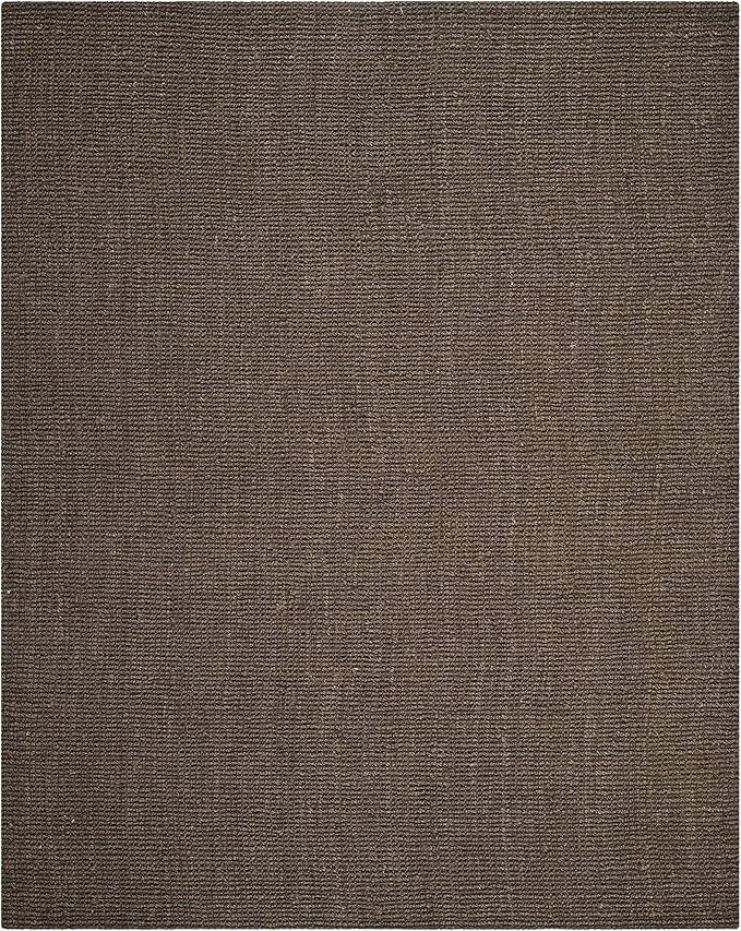 SAFAVIEH Natural Fiber Collection Area Rug - 5' x 8', Brown, Handmade Chunky Textured Jute 0.75-inch Thick, Ideal for High Traffic Areas in Living Room, Bedroom (NF447D)
