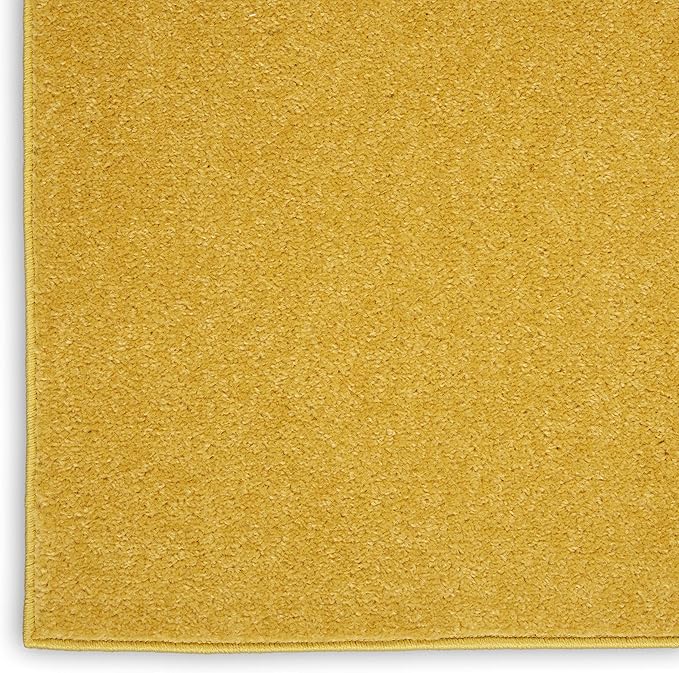 Nourison Essentials Indoor/Outdoor Yellow 2' x 4' Area Rug, Easy Cleaning, Non Shedding, Bed Room, Living Room, Dining Room, Backyard, Deck, Patio (2x4)