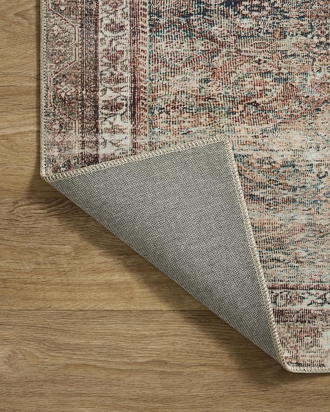 Loloi Chris Loves Julia Jules Collection JUL-09 Ink/Terracotta 2'-6'' x 12'-0'', .13" Pile Height, Runner Rug