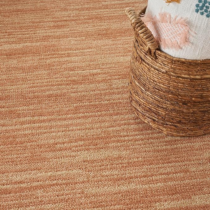 Nourison Essentials Indoor/Outdoor Rust 4' x 6' Area Rug, Easy Cleaning, Non Shedding, Bed Room, Living Room, Dining Room, Backyard, Deck, Patio (4x6)