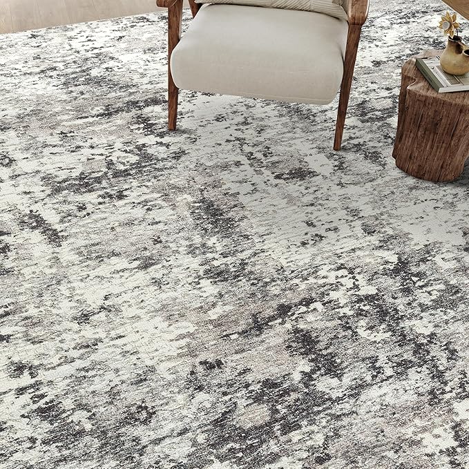 2x3 Entryway Rug Machine Washable Area Rug Grey Small Rugs 3D Textured Rug Entrance Door Mat Abstract Low Pile Carpet Kitchen Bedroom Hallway Non Slip