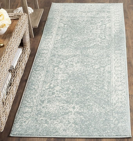 SAFAVIEH Adirondack Collection Runner Rug - 2'6" x 14', Slate & Ivory, Oriental Distressed Design, Non-Shedding & Easy Care, Ideal for High Traffic Areas in Living Room, Bedroom (ADR109T)