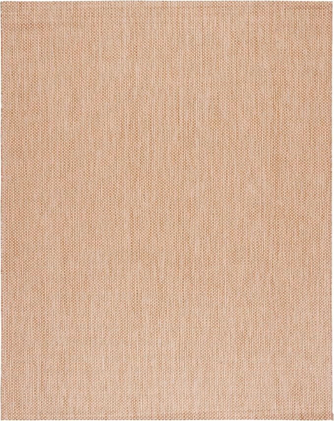 SAFAVIEH Courtyard Collection Area Rug - 8' x 10', Natural & Cream, Non-Shedding & Easy Care, Indoor/Outdoor & Washable-Ideal for Patio, Backyard, Mudroom (CY8521-03012)