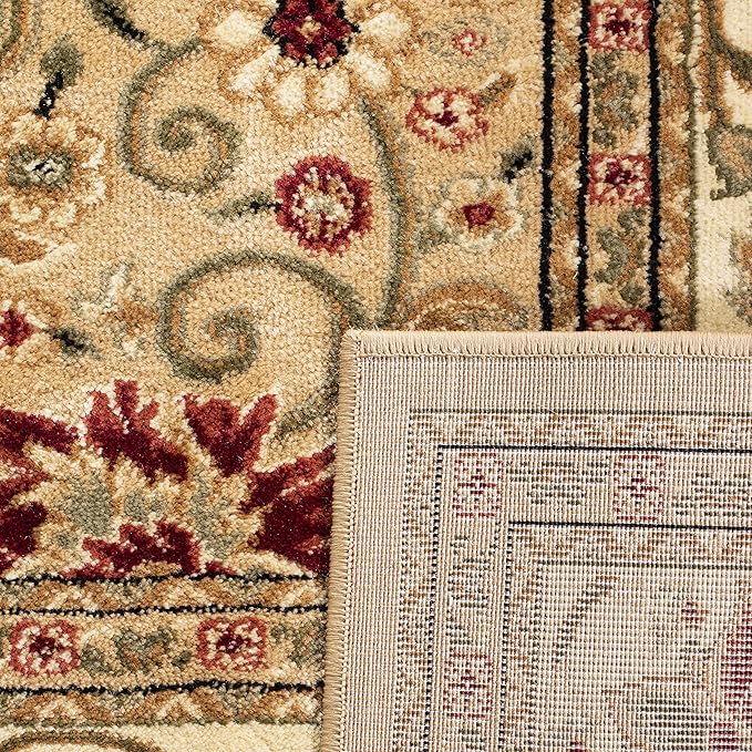 SAFAVIEH Lyndhurst Collection Area Rug - 8' x 11', Beige & Ivory, Traditional Oriental Design, Non-Shedding & Easy Care, Ideal for High Traffic Areas in Living Room, Bedroom (LNH212D)