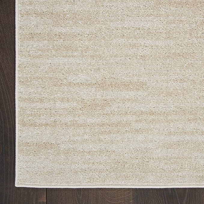 Nourison Essentials Indoor/Outdoor Ivory Beige 2'2" x 14 Area Rug, Easy Cleaning, Non Shedding, Bed Room, Living Room, Dining Room, Backyard, Deck, Patio (2x14)