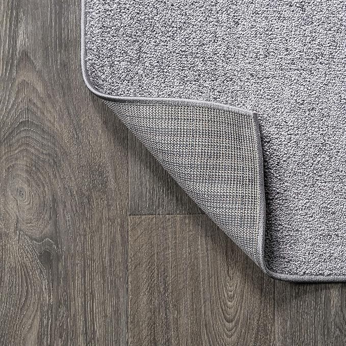JONATHAN Y SEU100A-212 Haze Solid Low-Pile Indoor Runner Rug, Coastal, Bohemian, Minimalist, Classic, Casual for Bedroom,Kitchen,Living Room,Non Shedding,Easy-Washing, Gray, 2 X 12