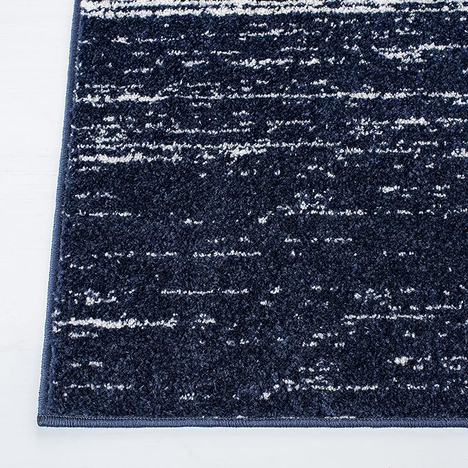 SAFAVIEH Adirondack Collection Runner Rug - 2'6" x 12', Navy & Ivory, Modern Ombre Design, Non-Shedding & Easy Care, Ideal for High Traffic Areas in Living Room, Bedroom (ADR113N)
