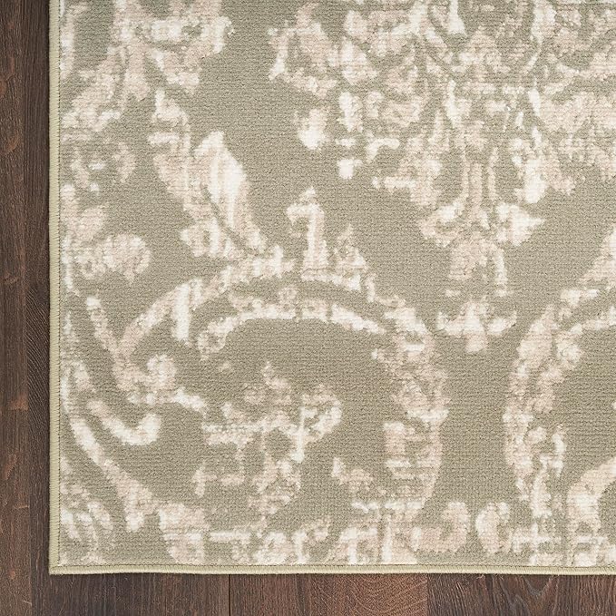 Nourison Jubilant Vintage Olive 7'10" x 9'10" Area -Rug, Easy -Cleaning, Non Shedding, Bed Room, Living Room, Dining Room, Kitchen (8x10)