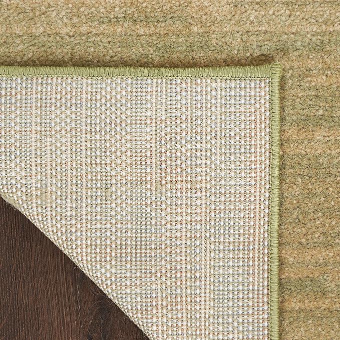 Nourison Essentials Indoor/Outdoor Green Gold 5' x 7' Area Rug, Easy Cleaning, Non Shedding, Bed Room, Living Room, Dining Room, Backyard, Deck, Patio (5x7)