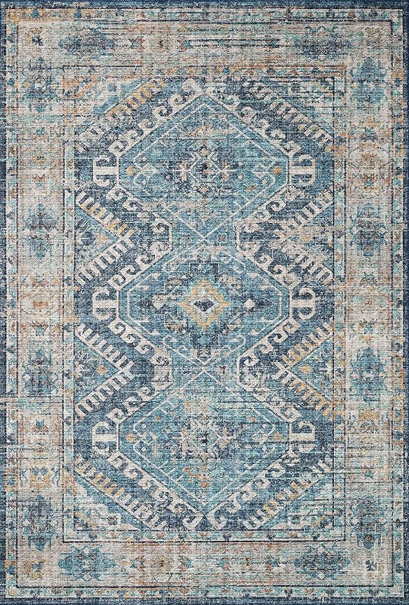 Loloi II Skye Collection SKY-03 Denim/Natural 2'-6" x 12'-0" Runner Rug